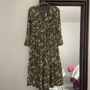 Cute Madewell Green floral dress